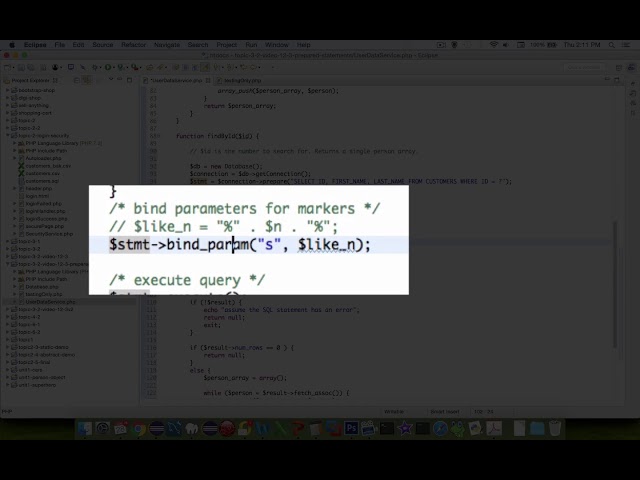 PHP mySQL DAO example findById method