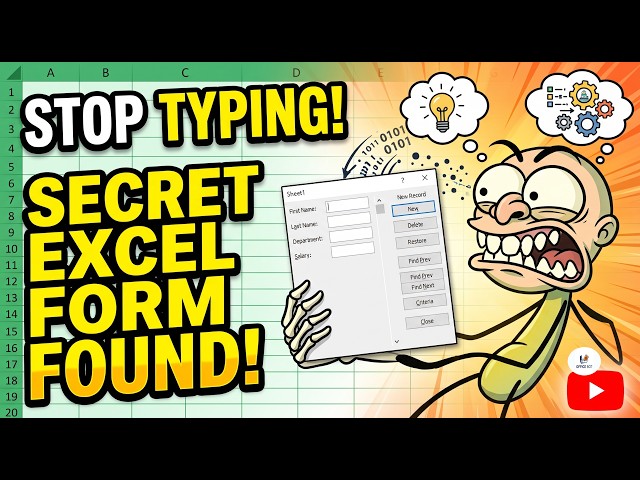 Stop Typing Data in Excel! Use This SECRET Form Instead 🛑