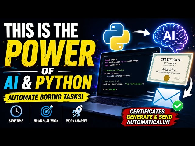 This is the Power of AI & Python 🤯 | Certificate Automation in Seconds 🚀