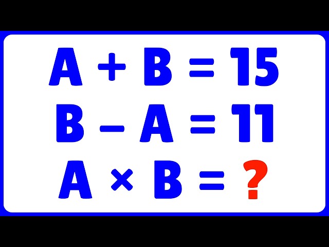 A × B = ? System of Linear Equations | How to Solve? Basic Math Middle School