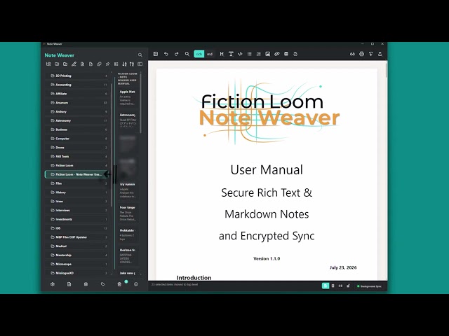 Getting Started and Importing into Note Weaver