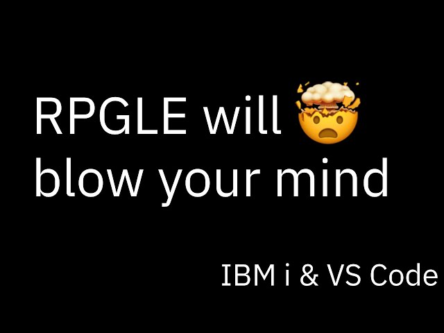 Code for IBM i: rpgle is modern