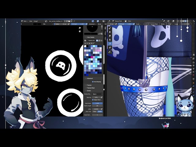 Texturing | Chill and art | 3D Commission for @Kari ☠️| Day  26 | !vgen !socials