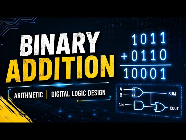 Binary addition | binary arithmetic|digital logic design|digital electronics||Dld