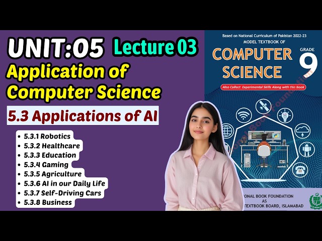 Applications of AI | Chapter 5 Application of Computer Science | Class 9 CS Federal Board 2026 NBF