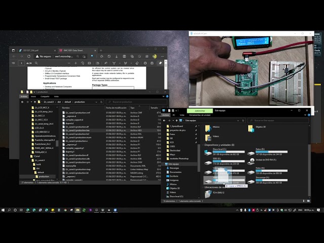 Como configurar el módulo i2c con el MCC del MPLABx sin morir en el intento, Sensor de temp Video1