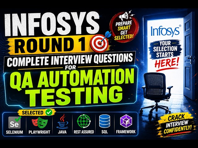 INFOSYS 🔥 Automation Testing Interview Questions  #selenium #playwright #automationtesting #java 