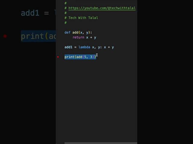 How to use lambda in Python #learning #python