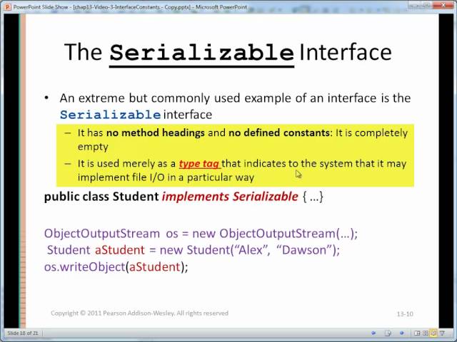 Interfaces-Inner Classes - Interface CONSTANTS - Video 3 (1024x768)
