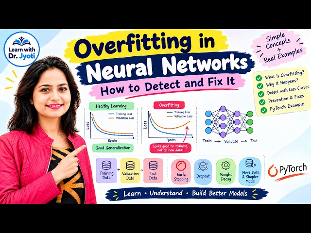 Overfitting in Neural Networks Explained | How to Detect & Fix It | PyTorch for Beginners
