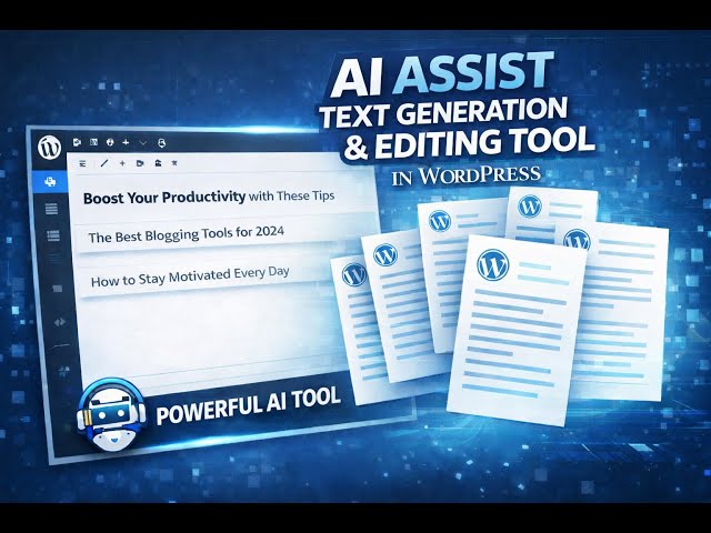 AI Assist in WordPress with AI WP Writer | Text Generation & Editing Tool