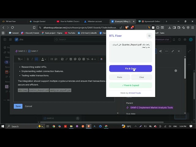 An extension to fix Arabic, Hebrew & RTL text direction with auto-detection, dark mode.