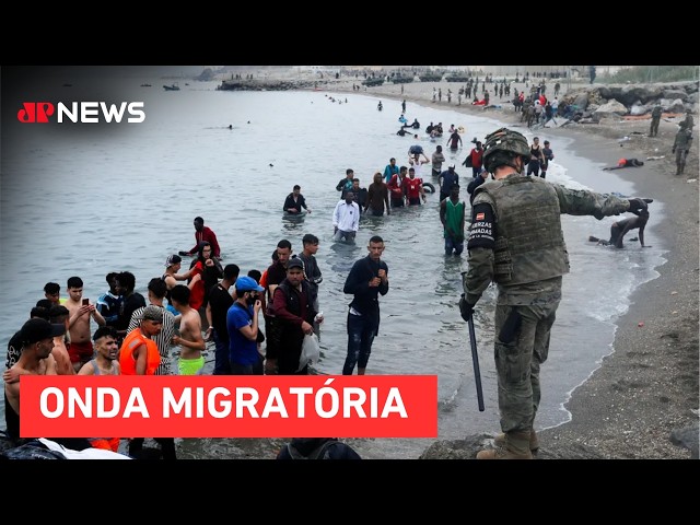 Espanha aciona Exército após chegada em massa de imigrantes vindo de Marrocos