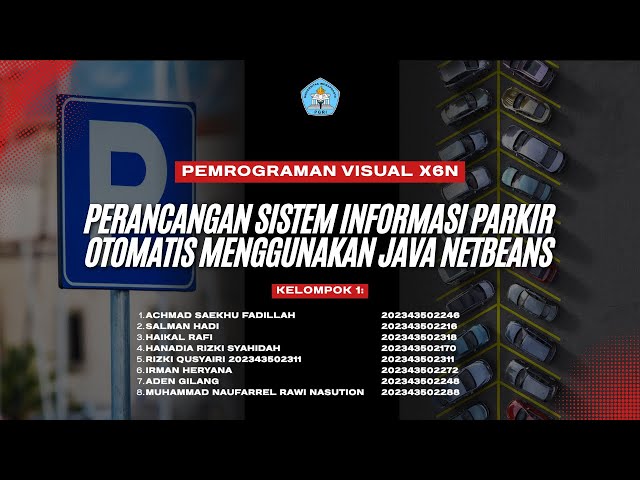 PERANCANGAN SISTEM INFORMASI PARKIR OTOMATIS MENGGUNAKAN JAVA NETBEANS