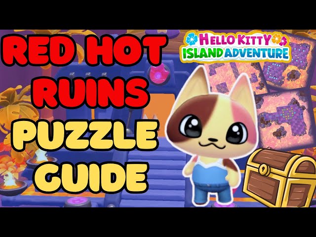 How to SOLVE the RED HOT RUINS ALL PUZZLE ROOMS | Hello Kitty Island Adventure