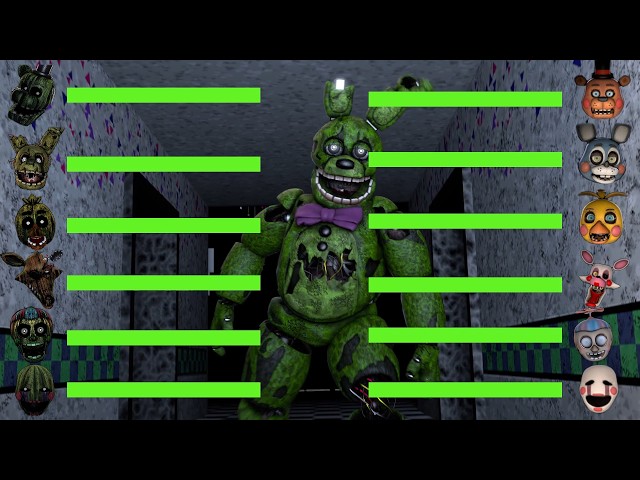 [SFM FNaF] Phantoms vs FNaF 2 Movie Animatronics WITH Healthbars