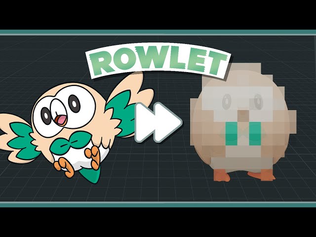 I modeled Rowlet from Pokémon! [Blender][3D Painter]