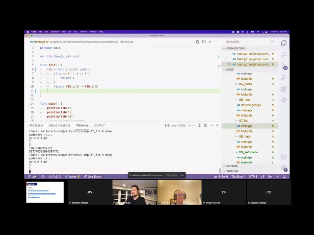 Walter Schulze: Goderive, deriving functions and generating Go code