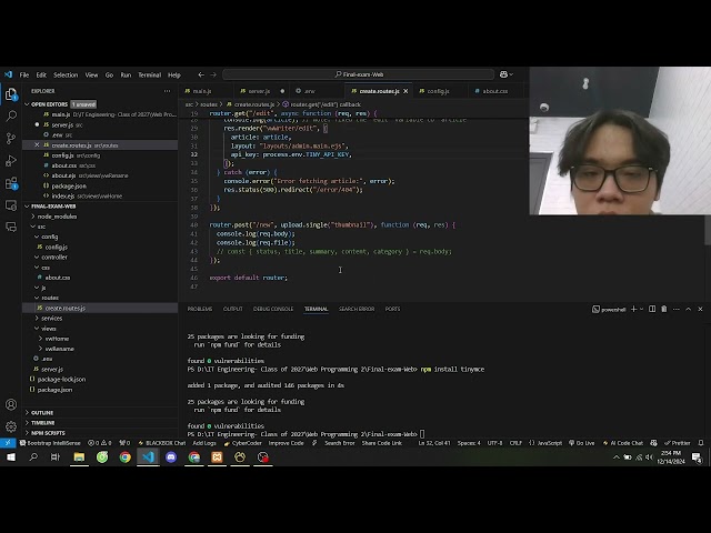 Web programming quá trình (demo ở đầu video)