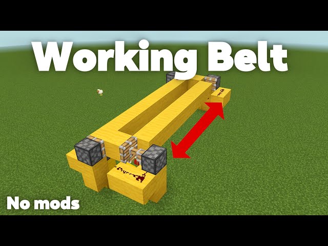 How to build a Conveyor belt in Minecraft (Bedrock+Java)
