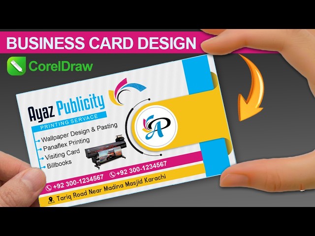 How to Design a Professional Business Card in CorelDRAW | CorelDRAW Tutorial | Ayaz Inspire