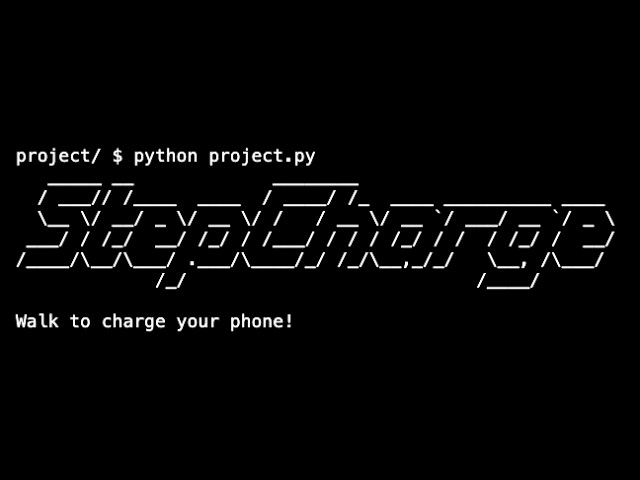 CS50P Final Project - StepCharge