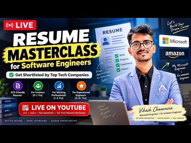 Resume Masterclass for Software Engineers: Get Shortlisted by Top Tech Companies