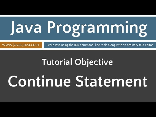 Learn Java Programming - Continue Statement Tutorial