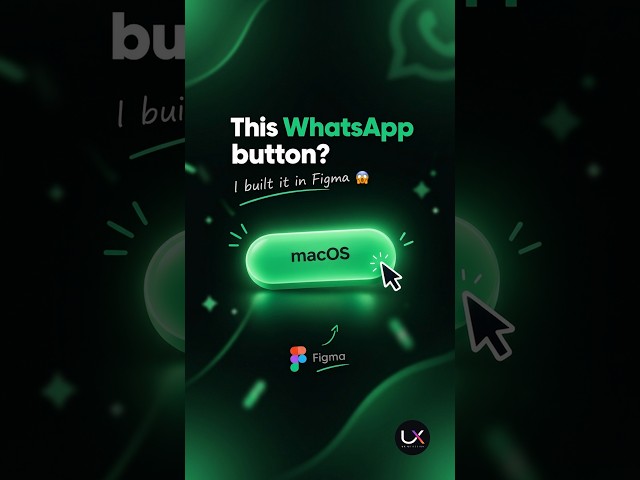 This WhatsApp button? 😱 I built it in Figma. #figma #fyp #prototyping #uidesign #webdesign #uiux