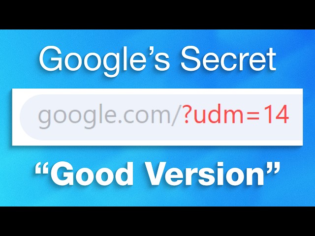 The Secret Google URL For The "Good" Search Version