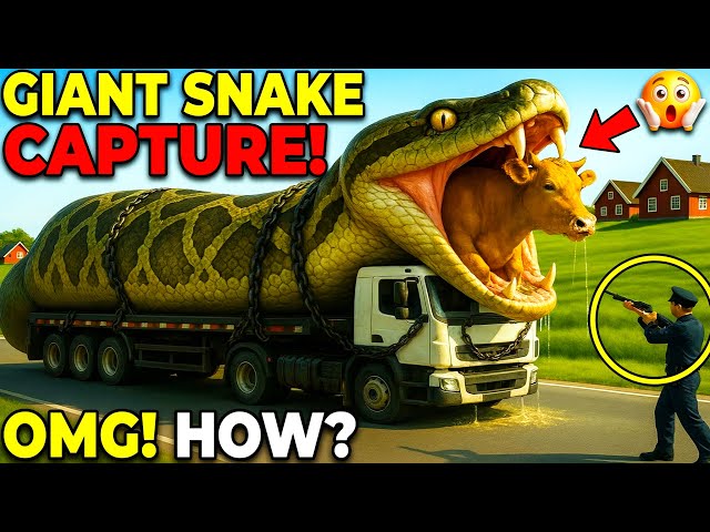 Brave Heroes Save Poor Cow From Deadly Giant Mutant Python 🐍 #rescue #viralvideo