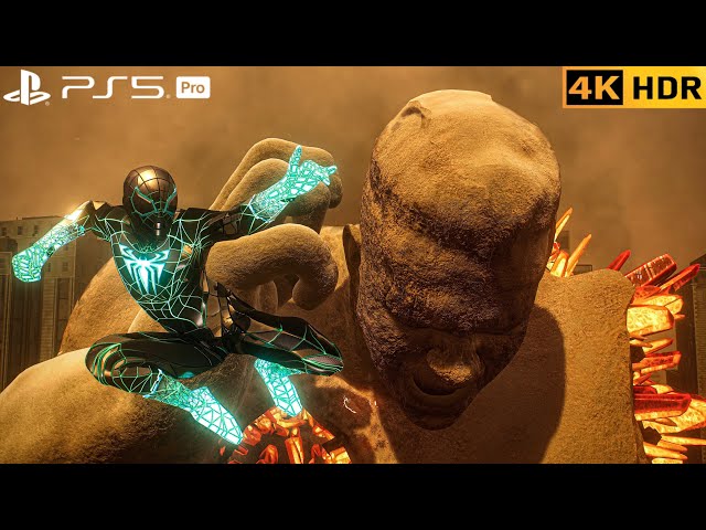 (PS5 PRO) Programmed Spidermen 2 join to Fight Sandman | 4K HDR |