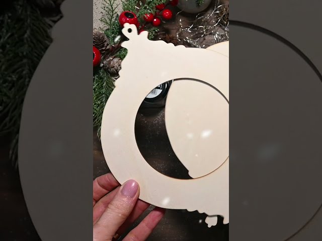 Wooden Christmas Ornament with Decoupage🎄