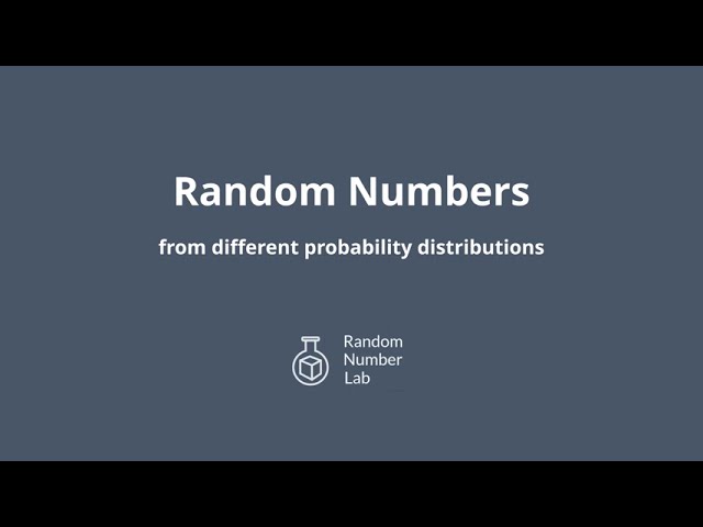 Generating random numbers from different probability distributions