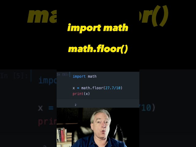 Round numbers down in Python #python #shorts
