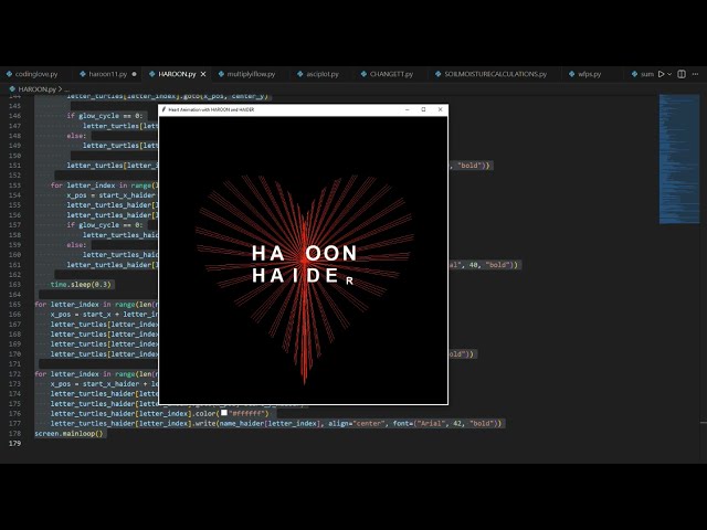 Heart Animation in Python: Coding a Love Story with Turtle Graphics!