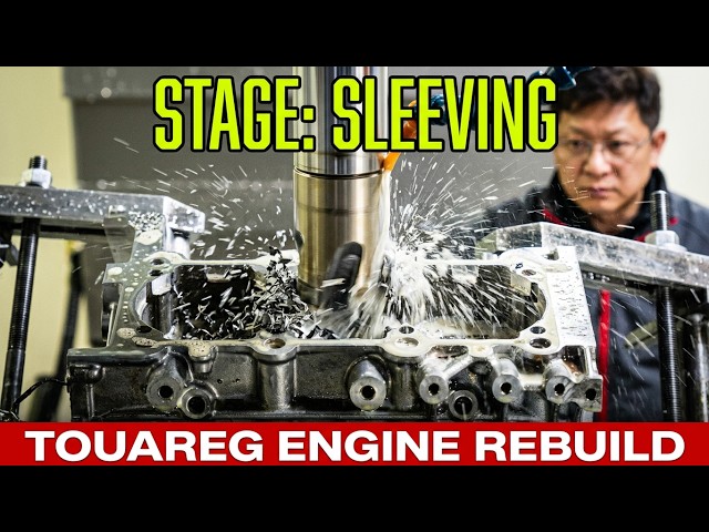 Volkswagen Touareg Engine Rebuild — CNC Cylinder Boring & Steel Sleeve Repair (Full Process)