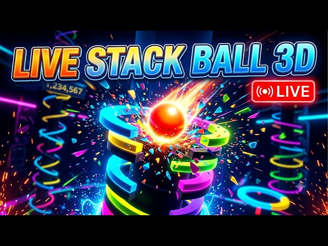 🔥 STACK BALL LIVE 🎮 | CRAZY LEVELS & HIGH SCORE CHALLENGE!