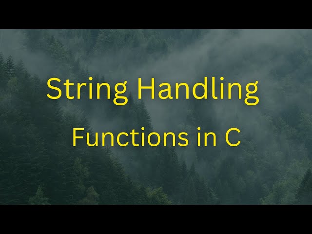 Strings Programs using String Functions