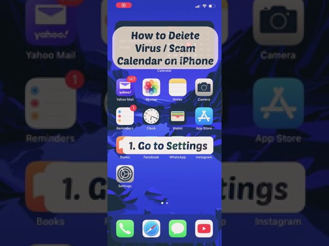 How to delete scam calendar on iPhone #shorts