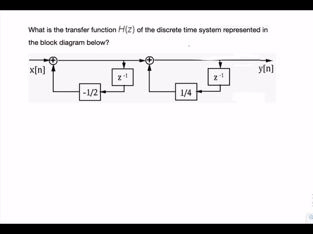 Example: transfer function from block diagram