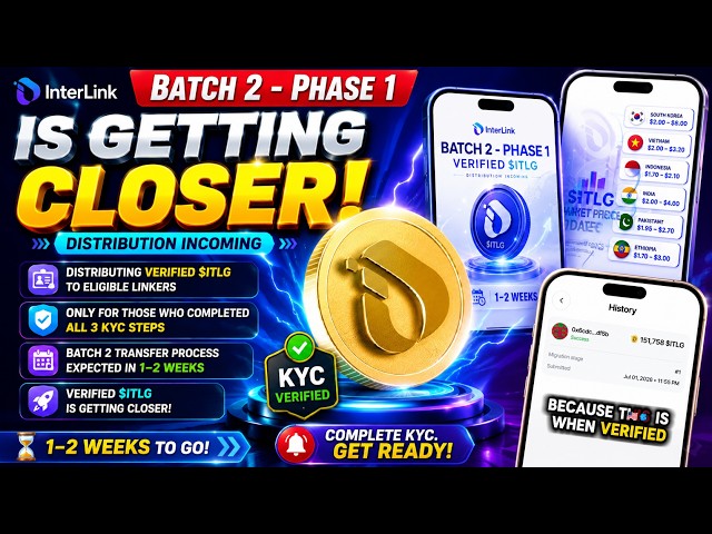 InterLink Network Batch 2 : Phase 1 Migrated vITLG Distribution Start ✅🔥 InterLink P2P New Hype 🚀