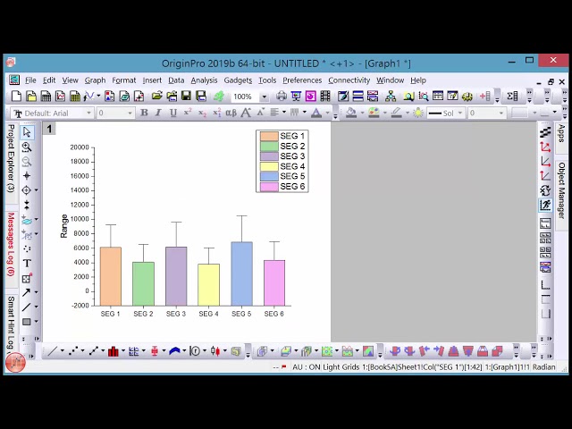 Plot Mean and SD of data as Bar plot with error bar