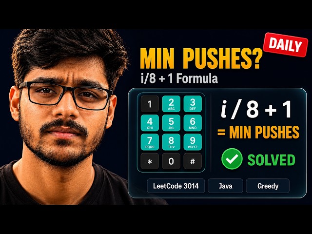 Leetcode 3014 Minimum Number of Pushes to Type Word I | 8-Key Pattern Solves LeetCode 3014