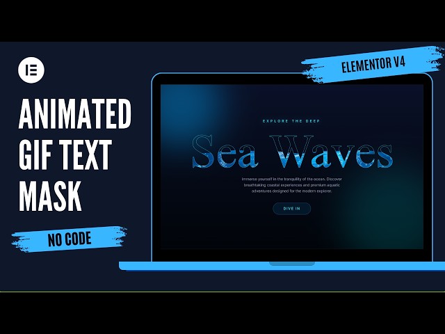 Create a GIF Text Mask in Elementor V4 — No Code!