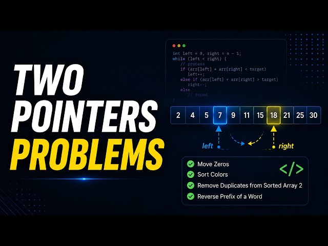🔵 Two Pointers Algorithm  | Part II |Tamil