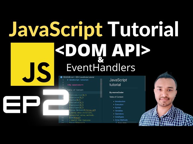 JavaScript Tutorial for Beginners. DOM API, Events