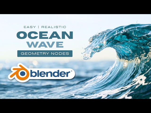 Procedural Ocean Waves in Blender | Geometry Nodes Tutorial (Easy & Realistic)