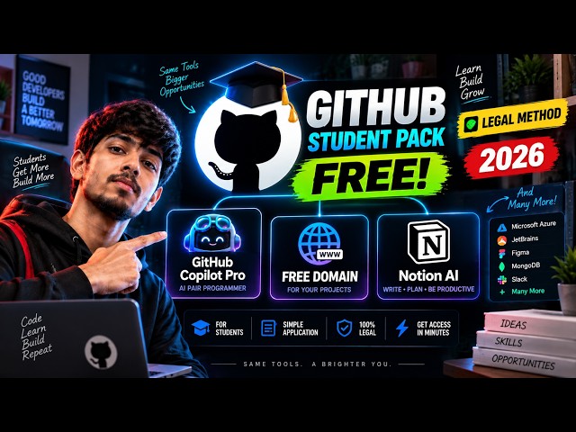 GitHub Student Developer Pack Apply FREE (Legal Method 2026) | Get Copilot Pro, Domains, Notion AI 🛜