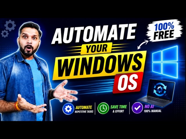Automate Your Windows PC in Minutes! 🤯 100% FREE | No AI Needed